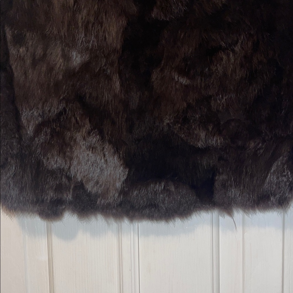 Black Faux Fur Shrug by Mandee (L) - Picture 5 of 8